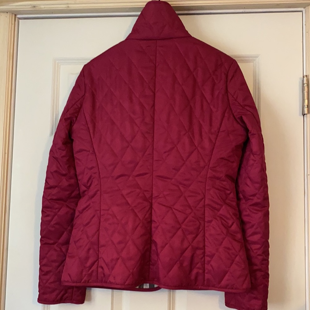 Burberry Quilted Bomber Jacket in Deep Burgundy - Picture 5 of 16